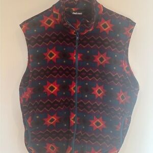 Vintage Chuck Roast Geometric Fleece Vest